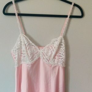 Pink Flora babydoll slip dress